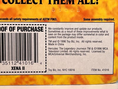 1996 Toy Biz Action Figure: ZENA WARRIOR PRINCESS from Hercules TV