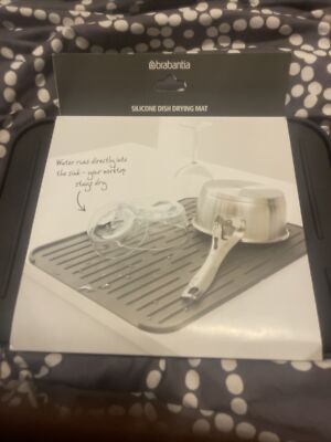 Brabantia Silicone Dish Mat Dish Rack Plastic Dark Grey New