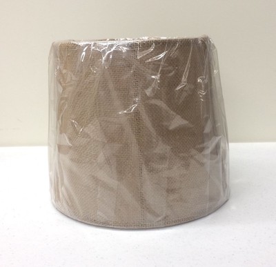 New Pottery Barn Pendant Or Track Light Drum Shade Natural Burlap