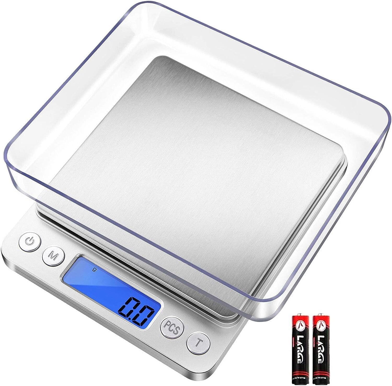 Digital Kitchen Scale 3000g/ 0.1g, Pocket Food Scale 6 Measure Modes, LCD, Ta...-image