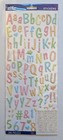 Large Pastel Puffy Casual Alphabet Letters Numbers Scrapbooking Stickers Sticko