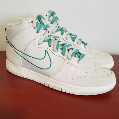 Nike Dunk High SE 'First Use Pack' Light Bone/Green/Sail DH0960-001 Mens Size 13