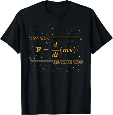 May The F m(dv/dt) Be with You Funny Physics Geek T-Shirt