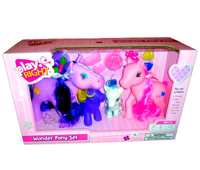 Play Right WONDER PONY SET Family of 4 Horses NEW in Sealed Box 2019 Walgreen's