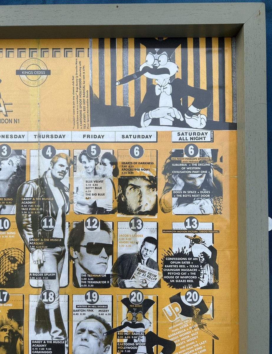 THE SCALA CINEMA CLUB - JUNE 1992 - FRAMED A2 POSTER from original