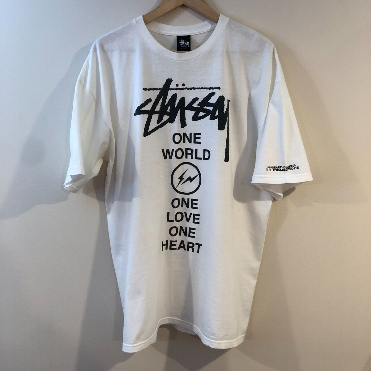 100% Authentic 2011 Stussy Fragment JP Relief World Tour T 100% Authentic 2011 Stussy Fragment JP Relief World Tour T