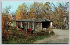 Ohio Burton Ashtabula Rock Creek Covered Bridge Unused Postcard, Q13