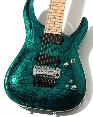 G-Life Guitars DSG Life Ash VII Used Bubble Green Moon w/Gig case