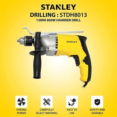 STANLEY STDH8013 800W 13MM PERCUSSION DRILL MACHINE ROBUST HAMMER