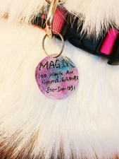 Magik Handmade Glitter Galaxy Pet ID Tag Dog Tag or Cat Tag Name Tag Key Chain