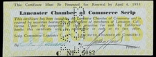 CA $5 Lancaster Chamber of Commerce California April 6th, 1933 Depression Scrip