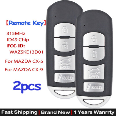 2 NEW FOR 2016-20 MAZDA CX-5 CX-9 SMART KEYLESS PROXIMITY REMOTE FOB WAZSKE13D01