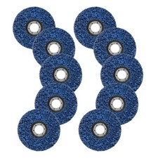 10 Piece 4" × 5/8" Strip Discs Stripping Wheel for Angle Grinders Blue New