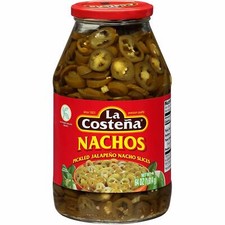 Nachos Jalapeno Peppers Sliced 64 fl Oz/4 lb. Kosher, Spicy- PK of 2 Glass Jars