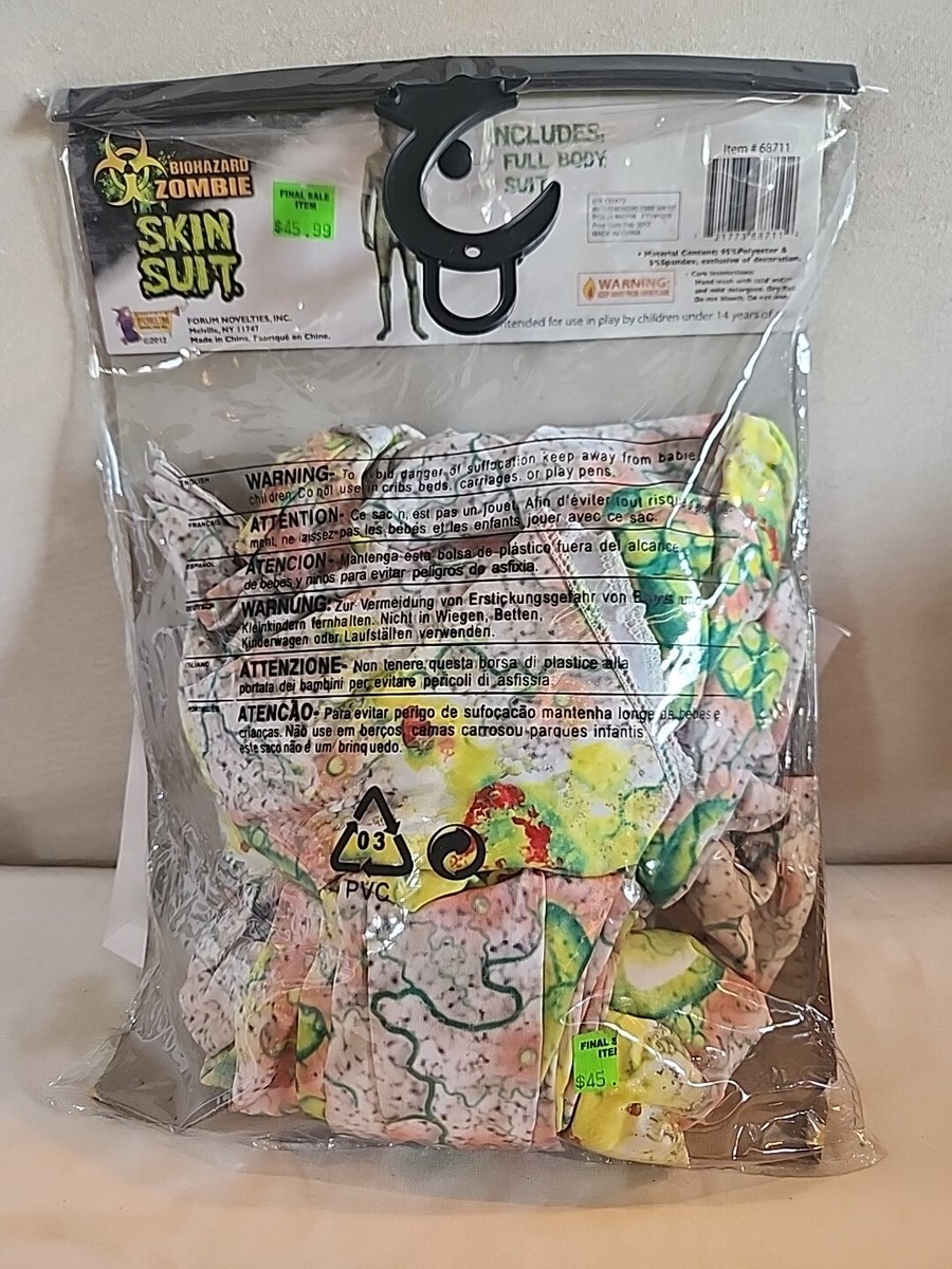 Forum Novelties Biohazard Zombie Skin Suit Size Up To 42 | eBay