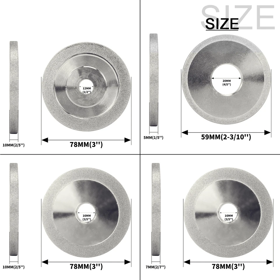 Electroplated Flat Diamond Grinding Wheel Abrasive Disc for Carbide File Grinder - Image 2 of 4