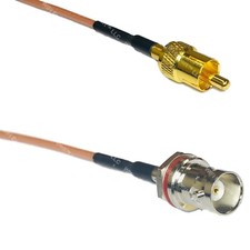 RG316 RCA MALE to BNC FEMALE SM BULKHEAD RF Cable Rapid-SHIP LOT