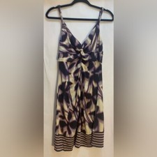 BCBG MaxAzria Abstract Purple Print Sleeveless Dress Size Medium