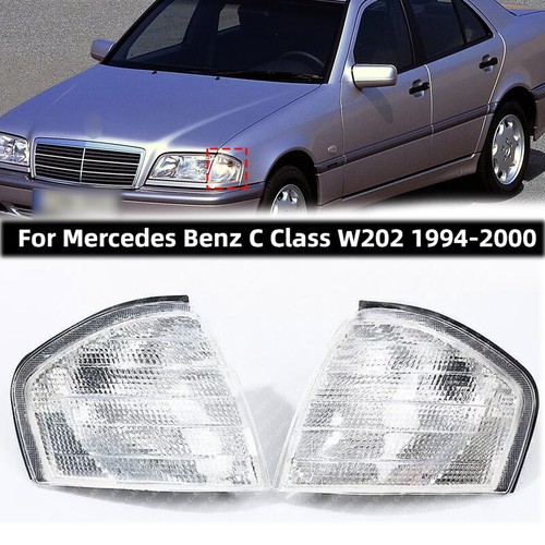 1 Pair Front Corner Turn Signal Lights For Mercedes-Benz C-Class W202 1994-2000