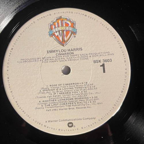Emmylou Harris – Cimarron Vinyl, LP 1981 Warner Bros. Records – BSK 3603 - Picture 5 of 5