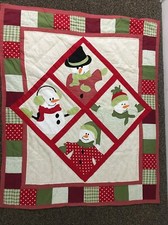 Quilt, Snowmen Design. 47  x56  .   BS 7