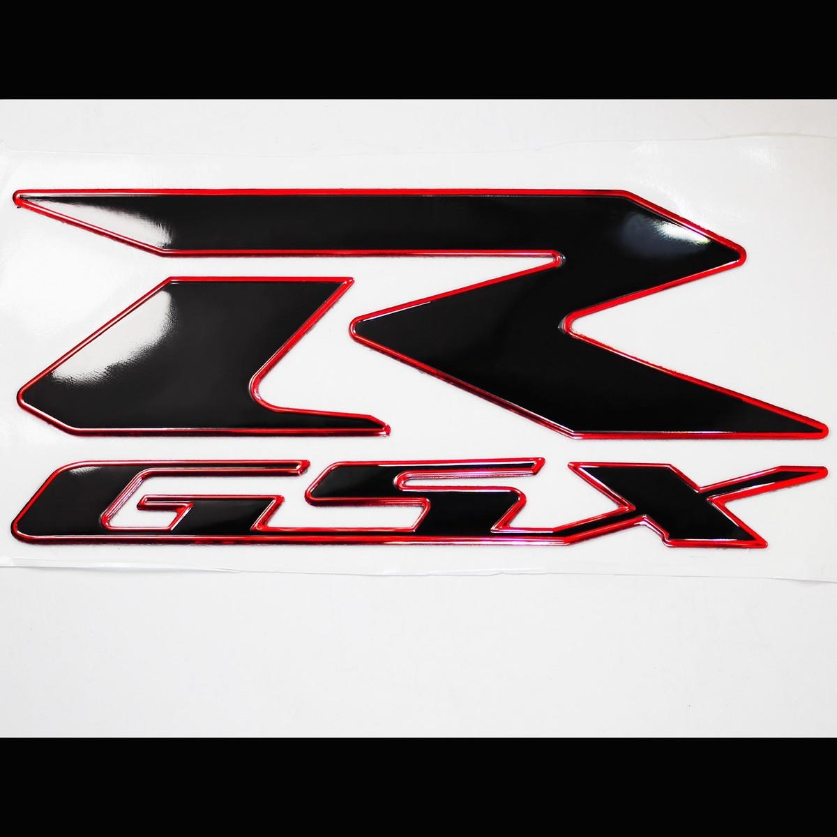 Suzuki GSXR Fairing Decal Kit - ABS Logo + Chrome Emblem Stickers For Motorcycles 4 thumbnail image