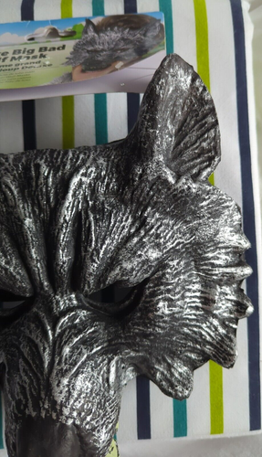 Wolf Eye Mask Deluxe Big Bad Halloween Fairytale Fancy Dress Book Day Character - Picture 8 of 24