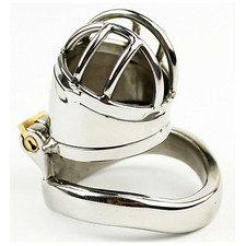 Men Chastity Cage Stainless Steel Device Penis Cage Lockable 3 Sizes Ring Metal