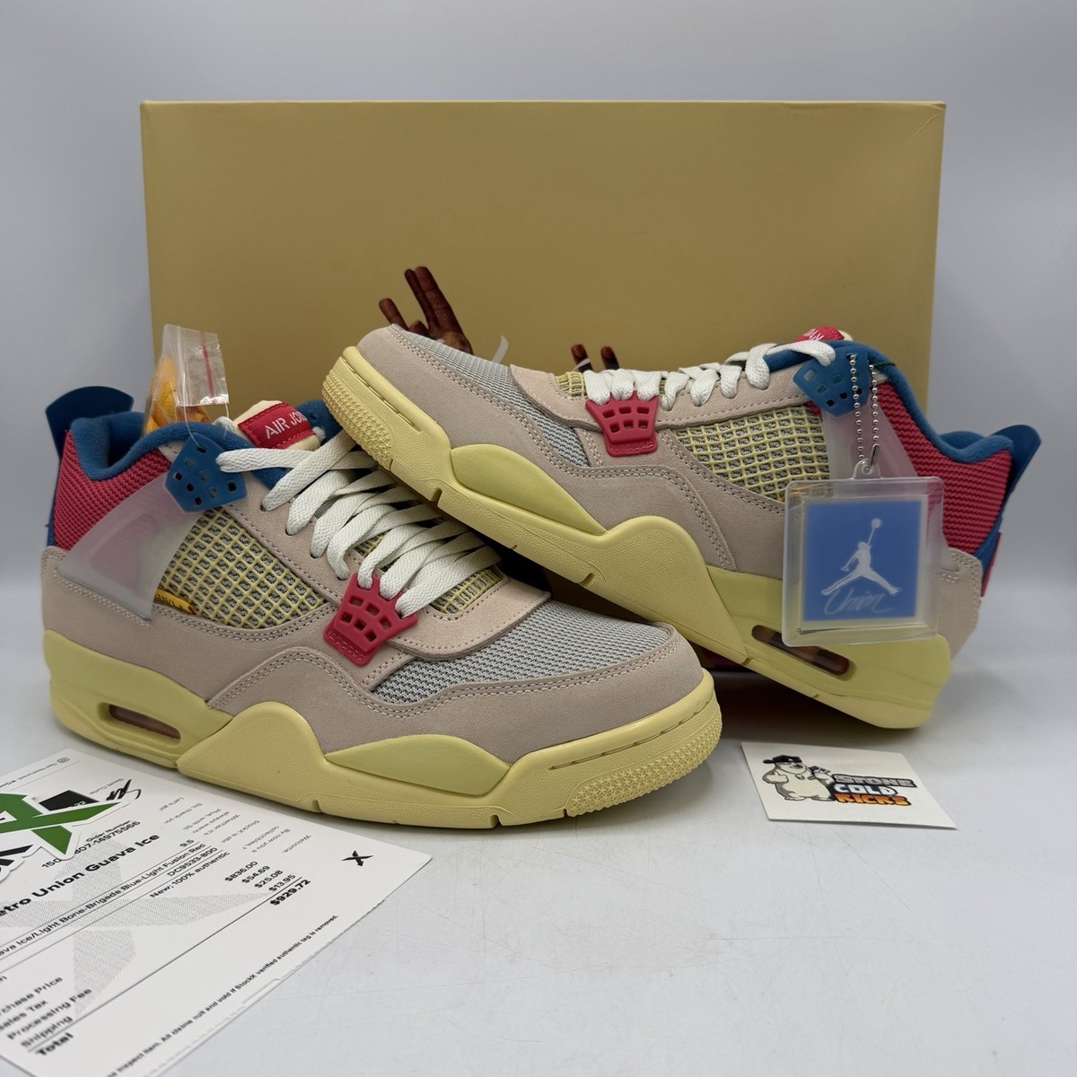 Size 9.5 - Jordan 4 Retro x Union LA Mid Guava Ice for sale online