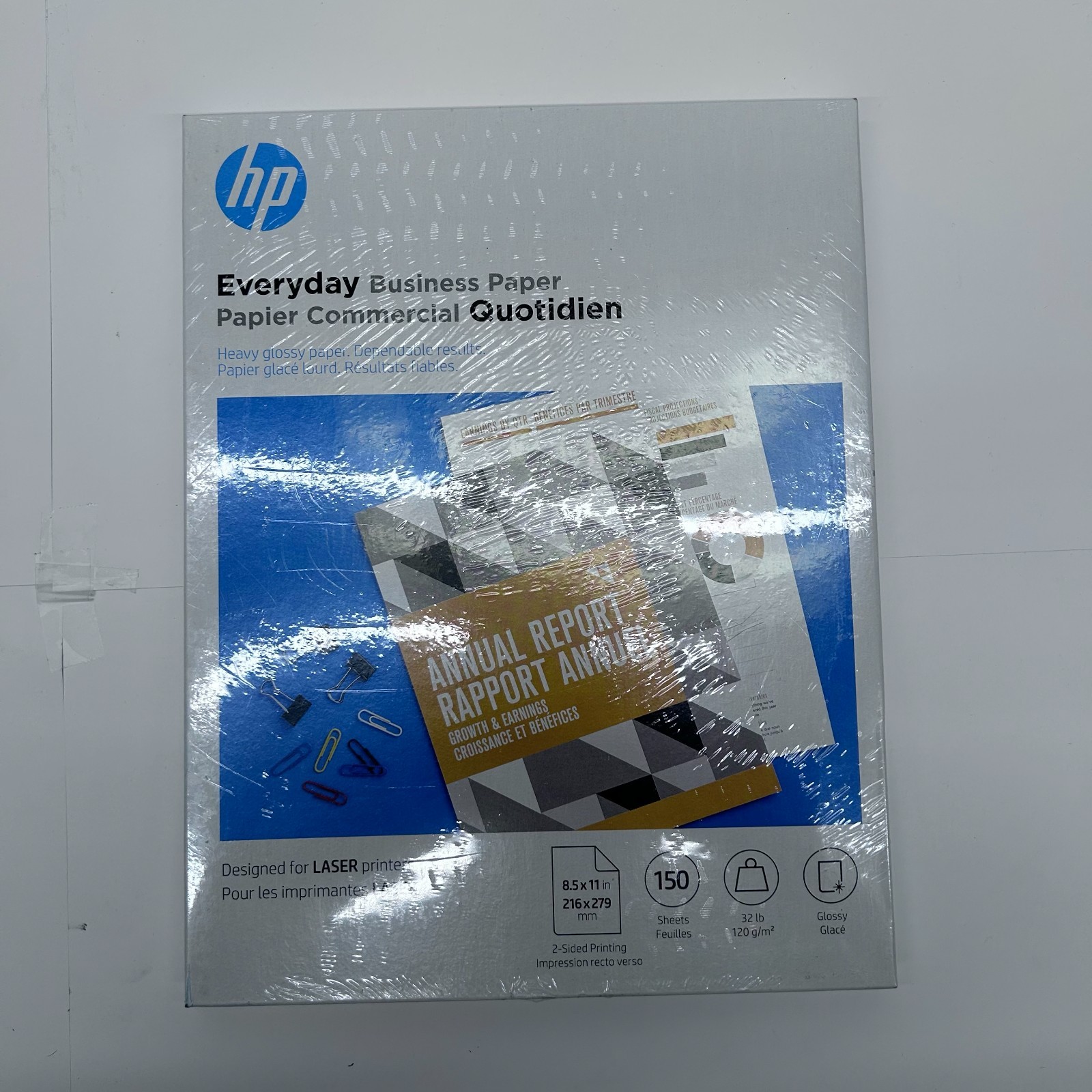 HP Everyday Business Paper, Glossy, 8.5x11 in, 32 lb, 150 sheets