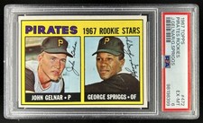 1967 Topps Pirates Rookie Stars John Gelnar George Spriggs RS, RC #472 PSA 6