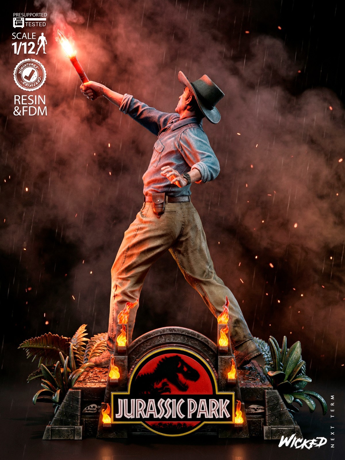 Alan Grant | Jurassic Park Tribute | High Quality Unpainted Resin Garage Kit 1:6