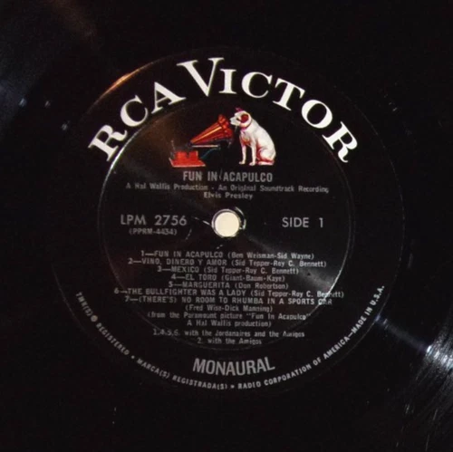 ELVIS PRESLEY - Fun In Acapulco (LPM-2756) Scarce Monaural "White Top"!