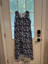 Duluth Trading Floral Tank Maxi Dress With Pockets Size Medium