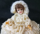 VINTAGE -  CROCHETED DOLL - TOILET TISSUE HOLDER - OFF WHITE #3 — photo 2