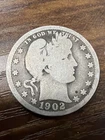 1902 Barber Liberty Head quarter 90% silver Actual coin Very Good