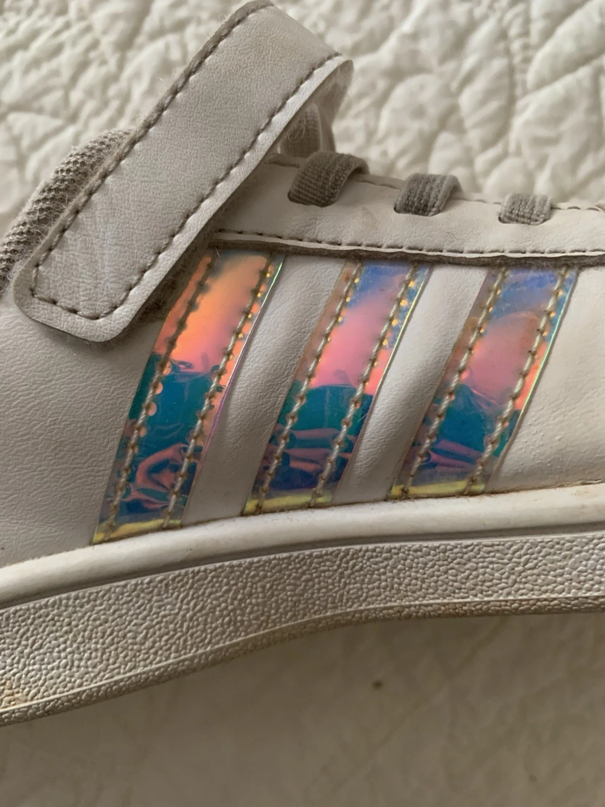 Scarpe Adidas Ragazzo 12 Ragazze Grand Court Sneakers Basse Sportive Bianco Florescente