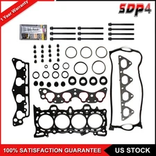 Head Gasket Set Bolts For 1996-2000 Honda Civic Del Sol CX DX LX EX HX 1.6L SOHC