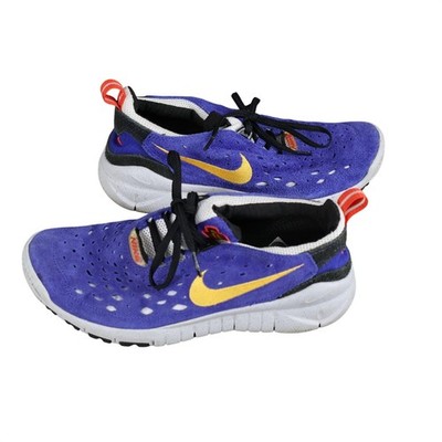 Mens Nike Free Run Trail Shoes Size 8 Blue Suede Running Athletic CW5814-401