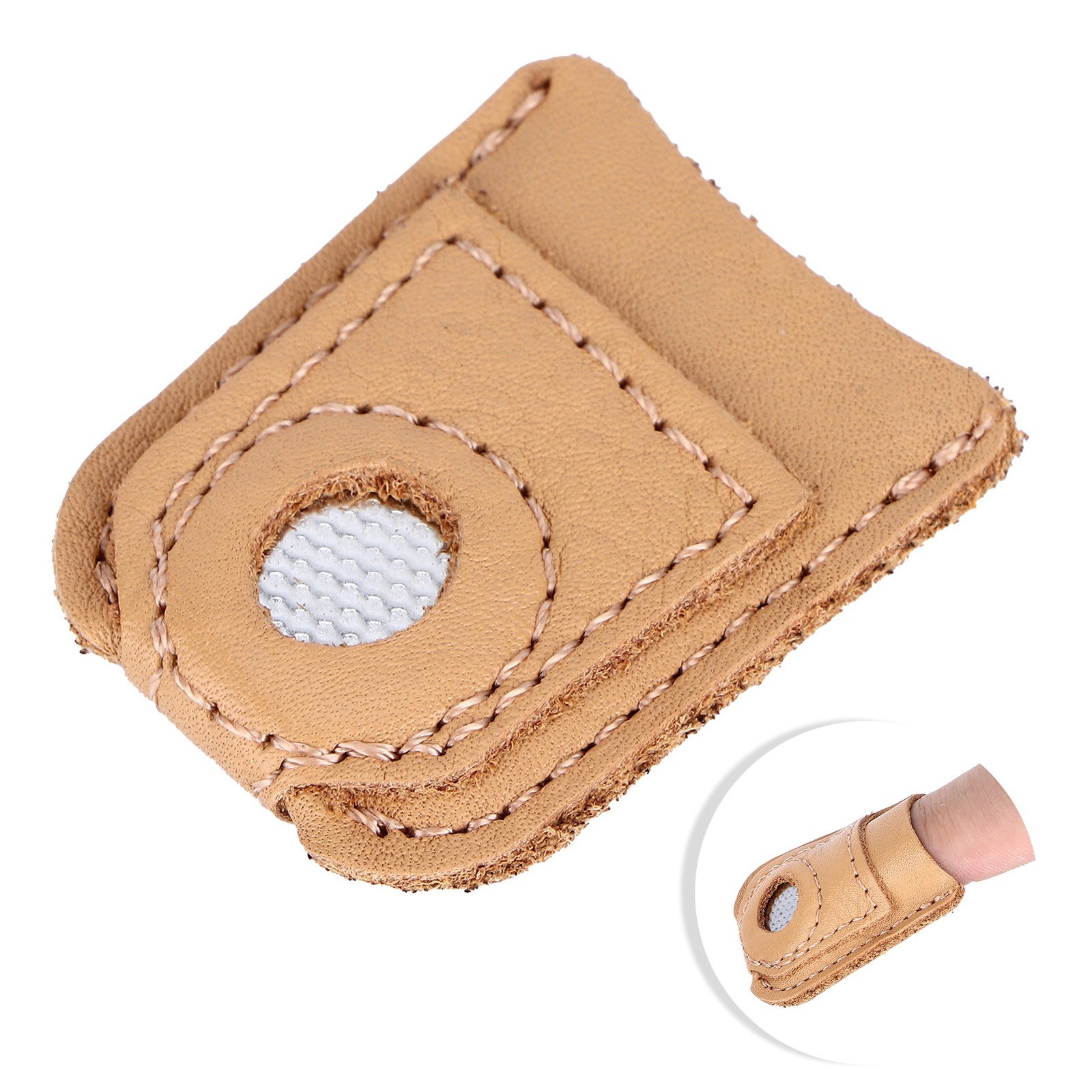 ‧Sewing Finger Sleeve Knitting Thimble Leather Fingertip Protector Embroidery