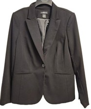 Liz Claiborne Women's Career Blazer Suit Jacket Black Sz 8 All Seasons Comfort