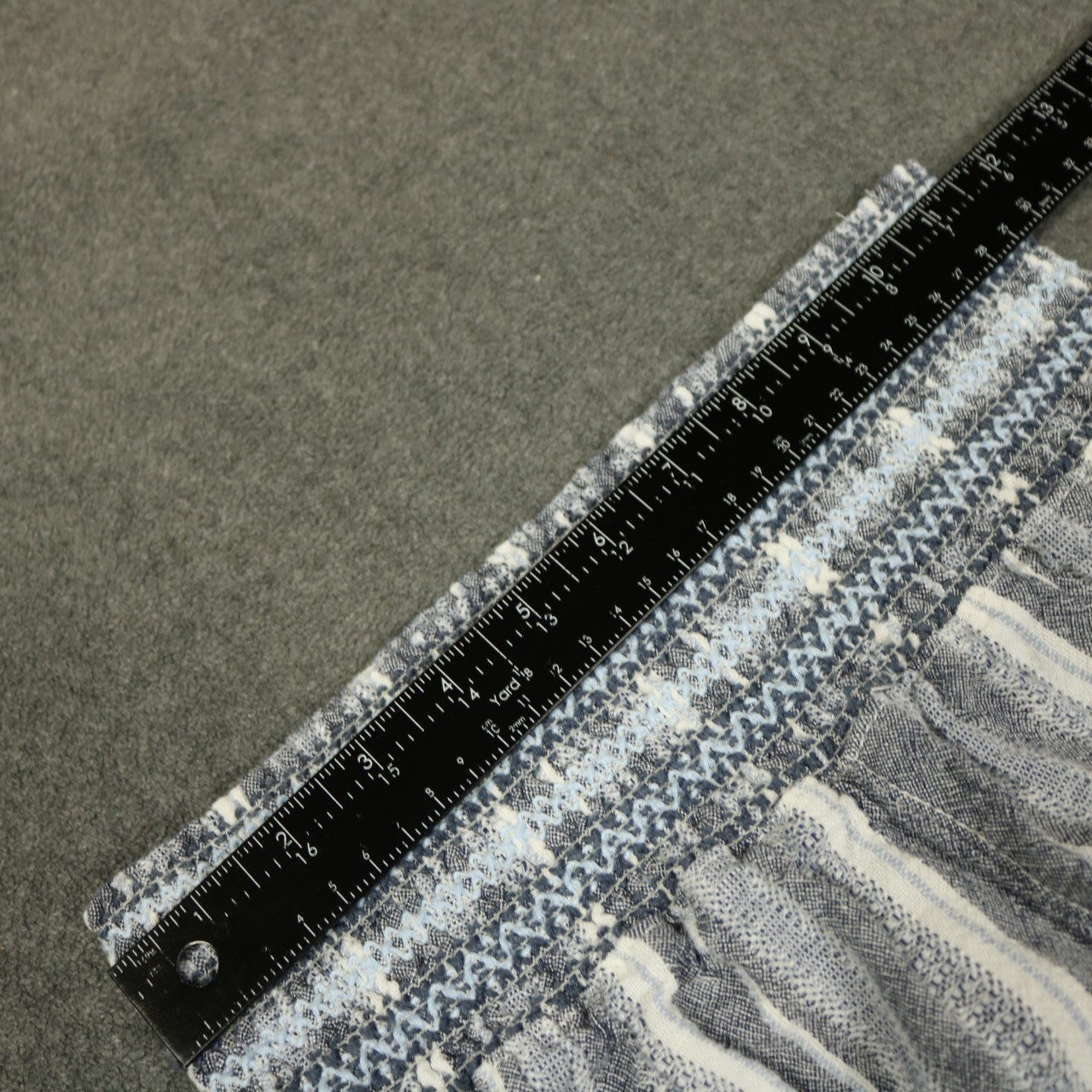 Rewash Striped Festival Boho Linen Blend Smocked Waist Wide Leg Pants Gray M