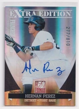 2011 Donruss Elite Extra Edition Franchise Futures Hernan Perez Auto /810 #171