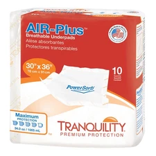 Tranquility AIR-Plus Underpad Heavy Absorbency 30 X 36" 40 ct