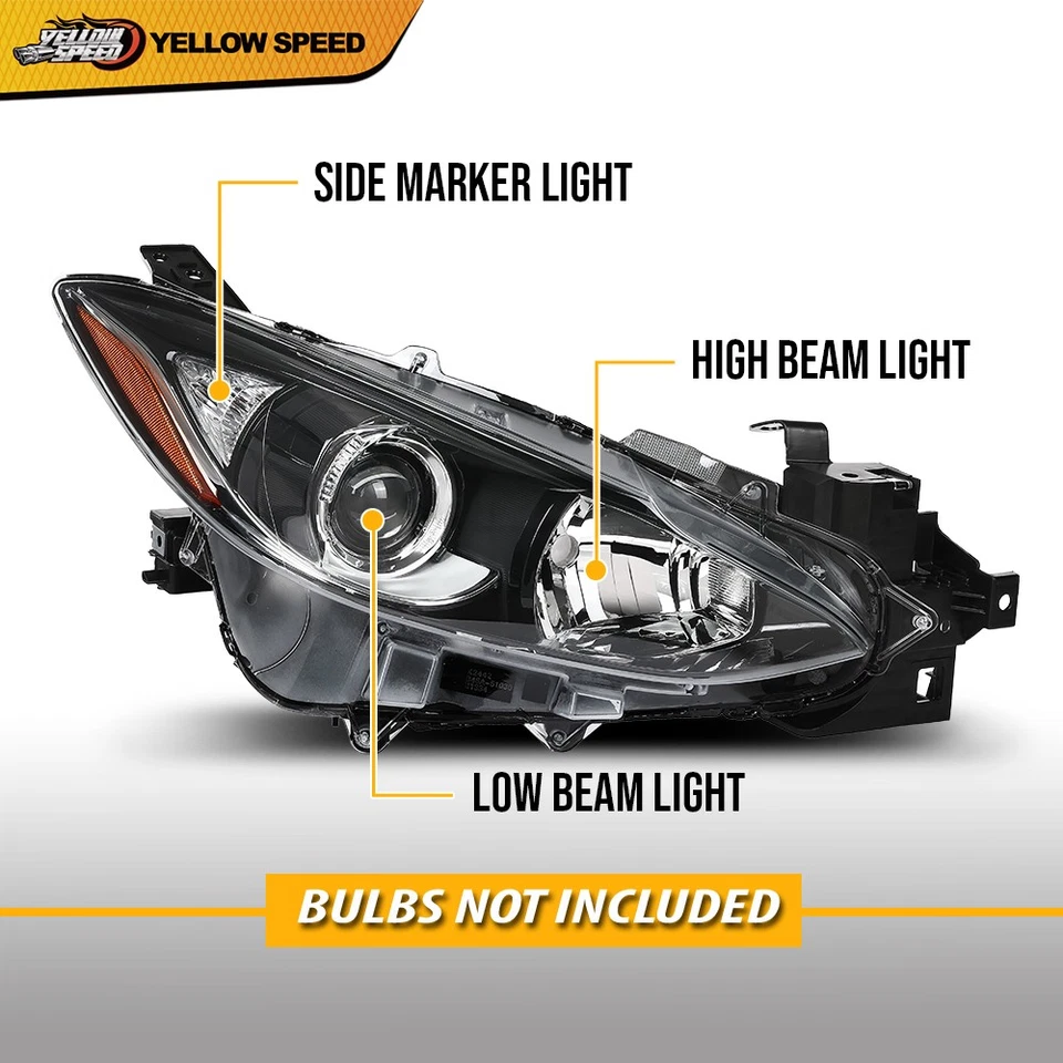 Faro apto para Mazda 3 2014 2015 2016 hatchback o sedán lado derecho del pasajero Foto 3 de 4