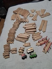 Thomas And Friends 80 Piece Wooden Train Track Lot Railway Set 