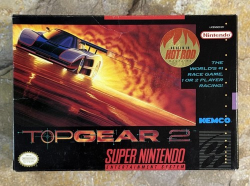 Top Gear 2 Box - Super Nintendo SNES **VERY GOOD, SEE DESC** - Picture 1 of 8
