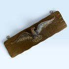 Vintage Cast Metal Eagle Wood Wall Plaque 23” Federal Americana Colonial Decor
