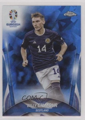 2024 Topps Chrome UEFA Euro Sapphire Billy Gilmour #3 3p5