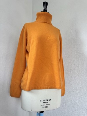 Rene Lezard 100% cashmere orange turtleneck sweater XXL Women's